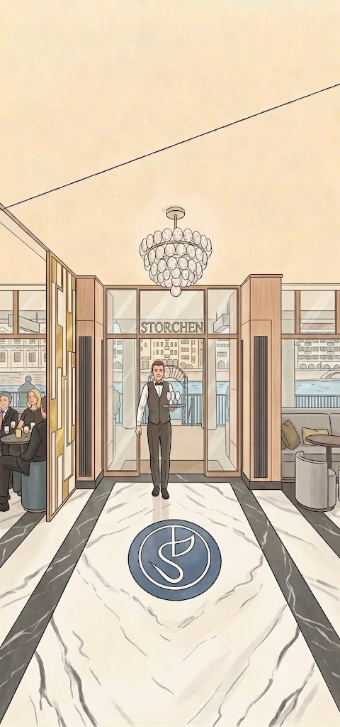 Hotellobby mit offenem Eingang — Referenz in Hotellerie und Gastronomie